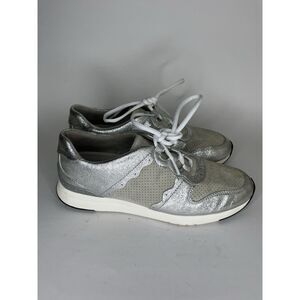 Cole Haan Grand Pro Silver Casual Lace Up Sneakers Shoes Women’s Sz 9B US/40EU